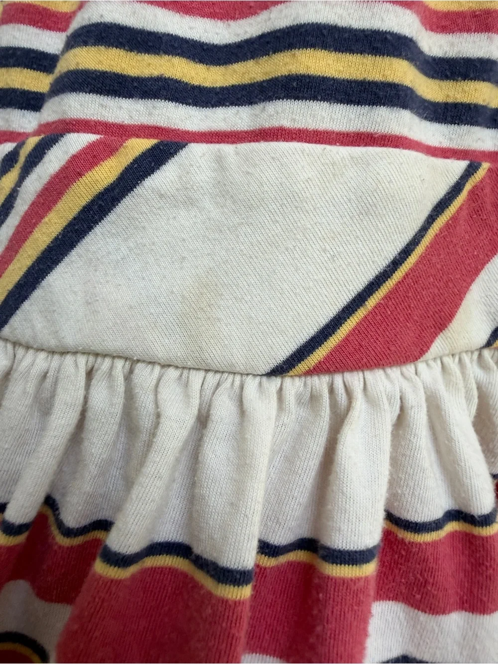 Ralph Lauren Girl 5 Cream Sundress Halter Sleevlees Dress Pink Multicolor Stripe